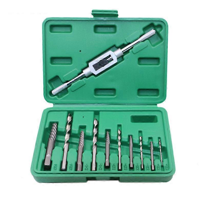 Broken Screw Extractor 11Pcs Broken Screw Drill Bits and Extractor Set Bolts Fasteners Removed Removal Tool Drill Bit Bolt Stud Removal Tool Kit