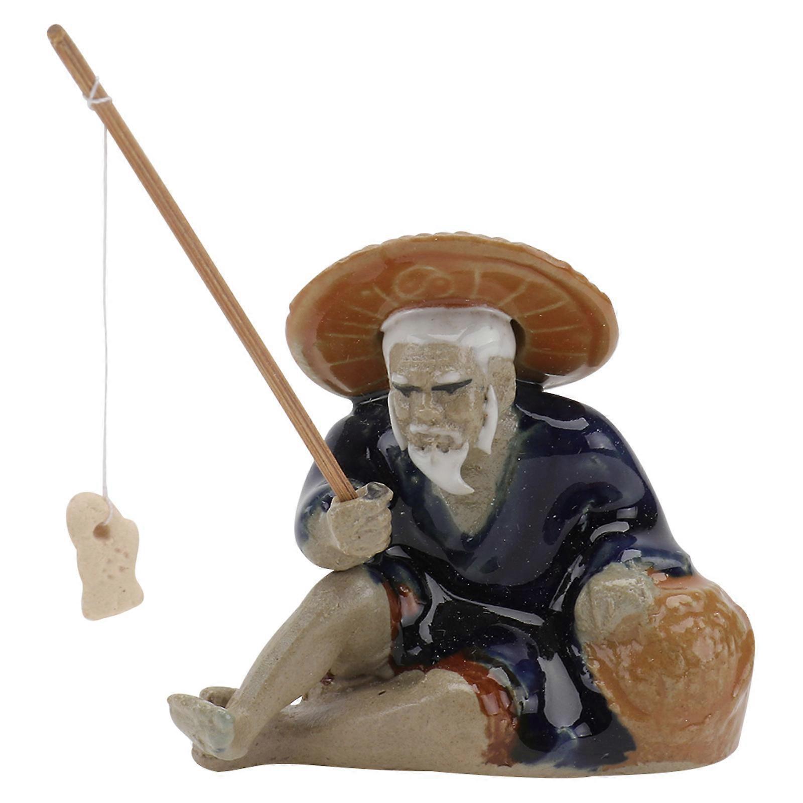 פסלון דייג לקישוט טנקים, מסוגנן ופונקציונלי