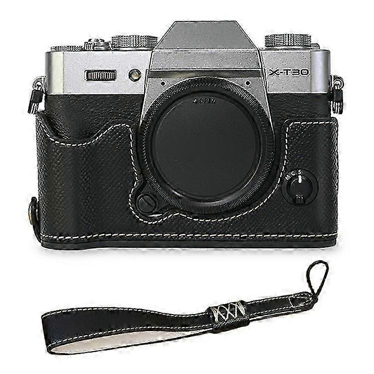 Compatible For Fujifilm XT10 / XT20 / XT30 / XT30 II PU Leather Camera Case Bottom Half-Body Protective Case with Hand Grip