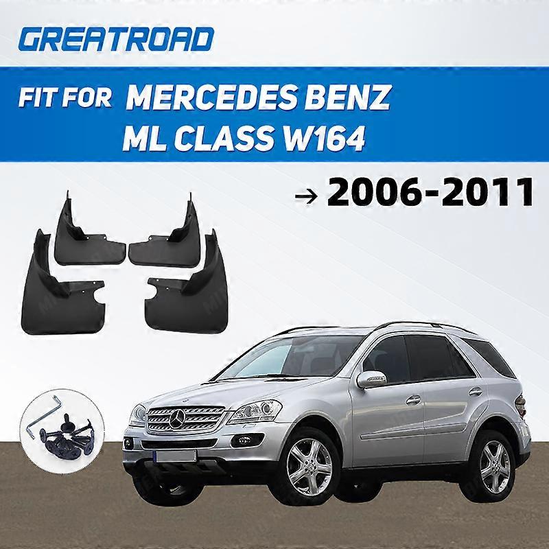 Accessories Set Molded Mud Flaps for Mercedes Benz ML Class W164 2006~2011 2009 2010 Mudguard Splash Guards Fender Mudflaps