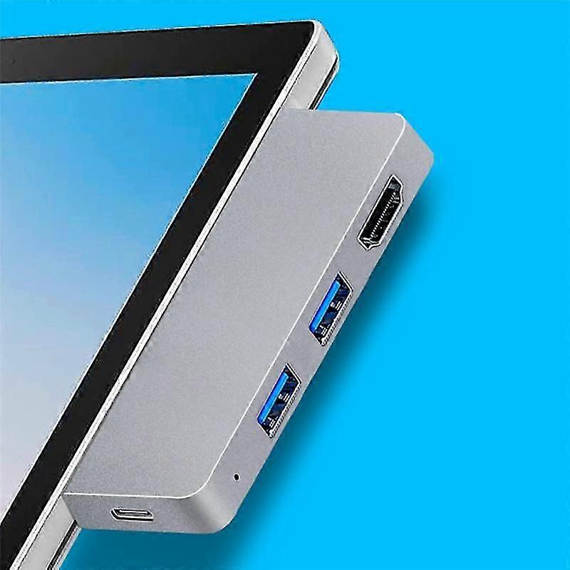 For Surface Pro 8 USB C Hub, 4K -Compatible Adapter+2 USB 3.0 Reader SD/TF Card Reader Adapter for