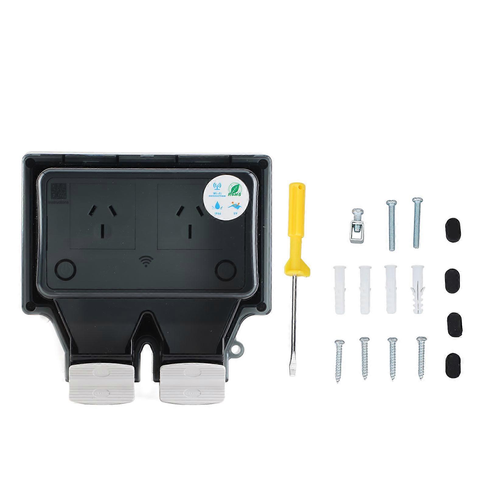 WiFi Intelligent Socket Type 86 IP66 Outdoor Waterproof Wifi Smart Power Outlets APP Control 15A