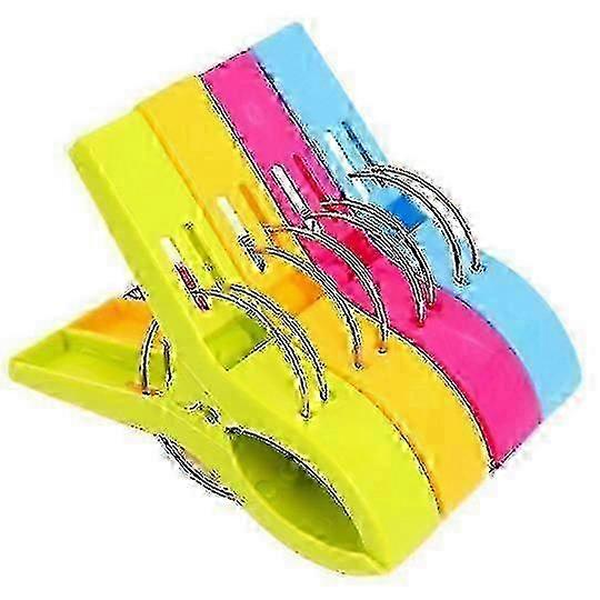 8pcs Large Clothes Pegs, Durable Clips For Washing Lines and Beach Towels, Wind-resistant Non-slip Plastic Quilt Holders