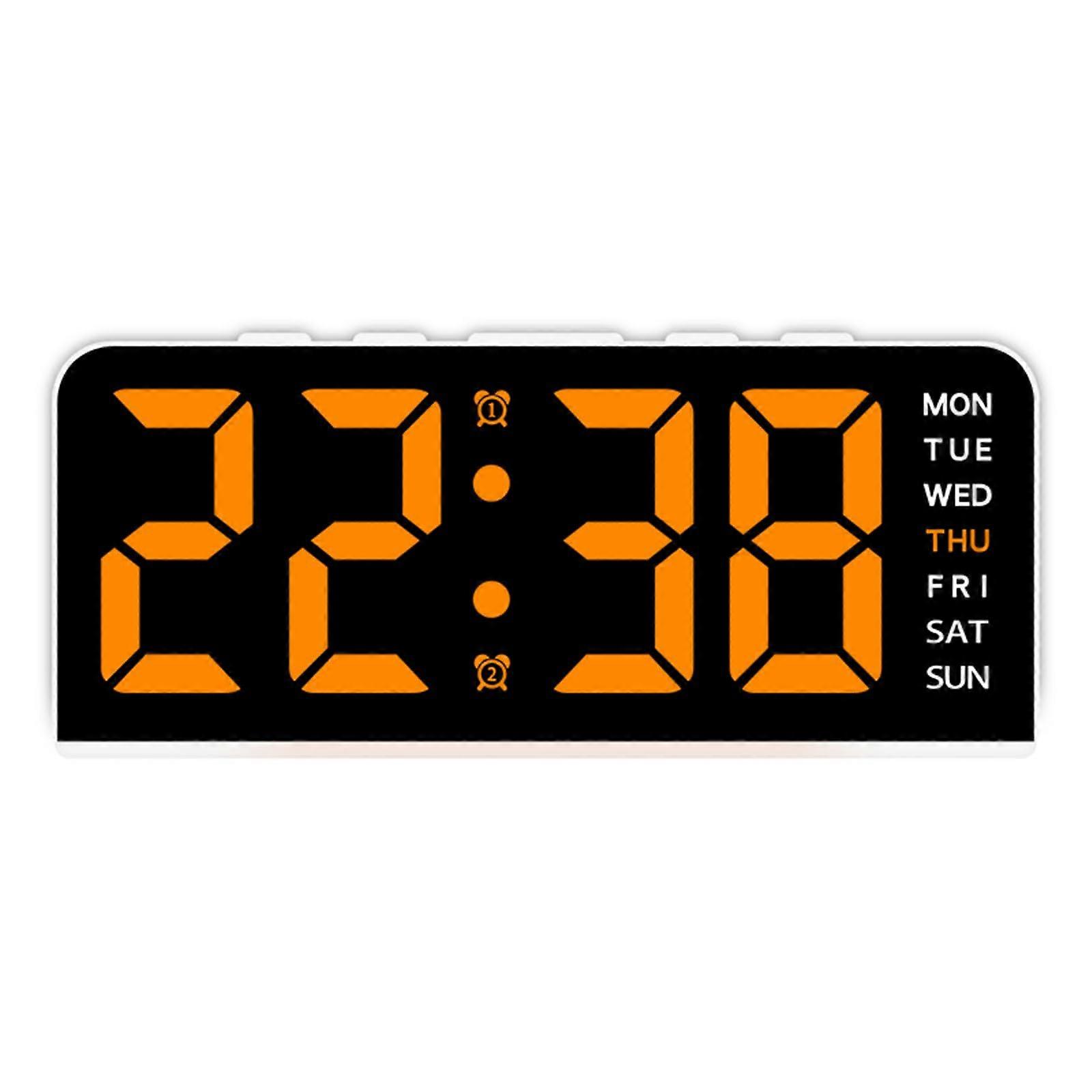LED Multifunctional alarm clock and night light with time temperature week adjustable brightness 12/24 snooze Ref: 9730