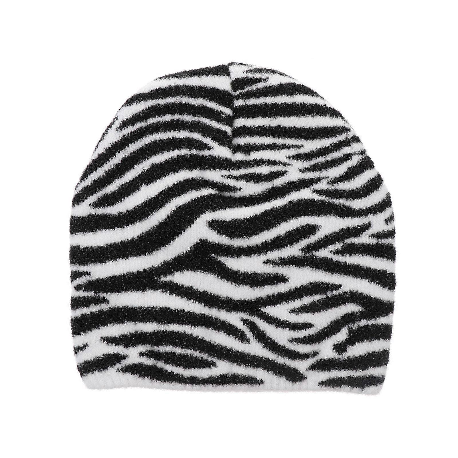 Warm Knitted Cap for Outdoor Use Easy Match Round Top Elastic Design 1Set