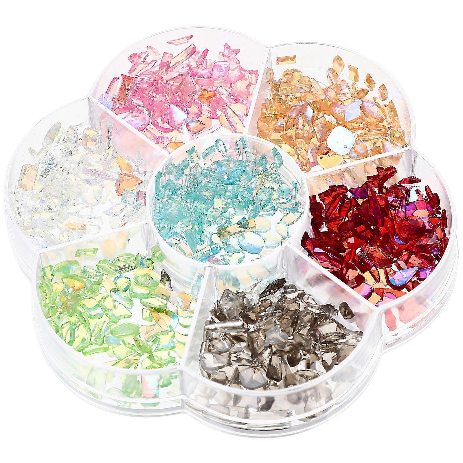 Nail Crystal Ornament Multi Shape Flat Back Nail Art Crystals for DIY Manicure Decor Nail Accessories Festivals Special Occasions