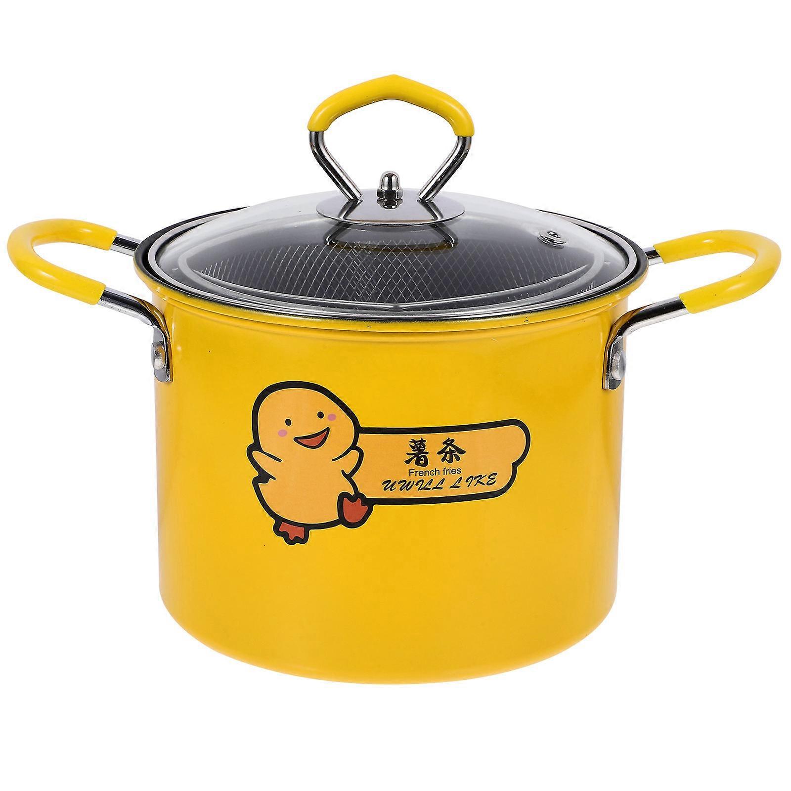 Nonstick Deep Frying Pot Set with Fry Basket, High Temperature Resistant, Easy to Use and Clean for Household Cooking