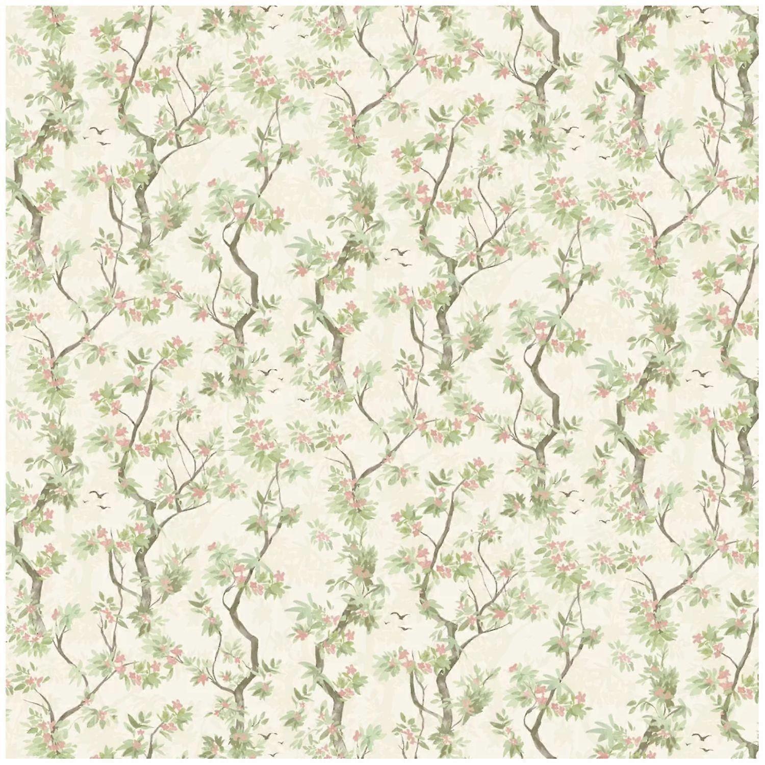 Holden Folia Cream Pink Wallpaper