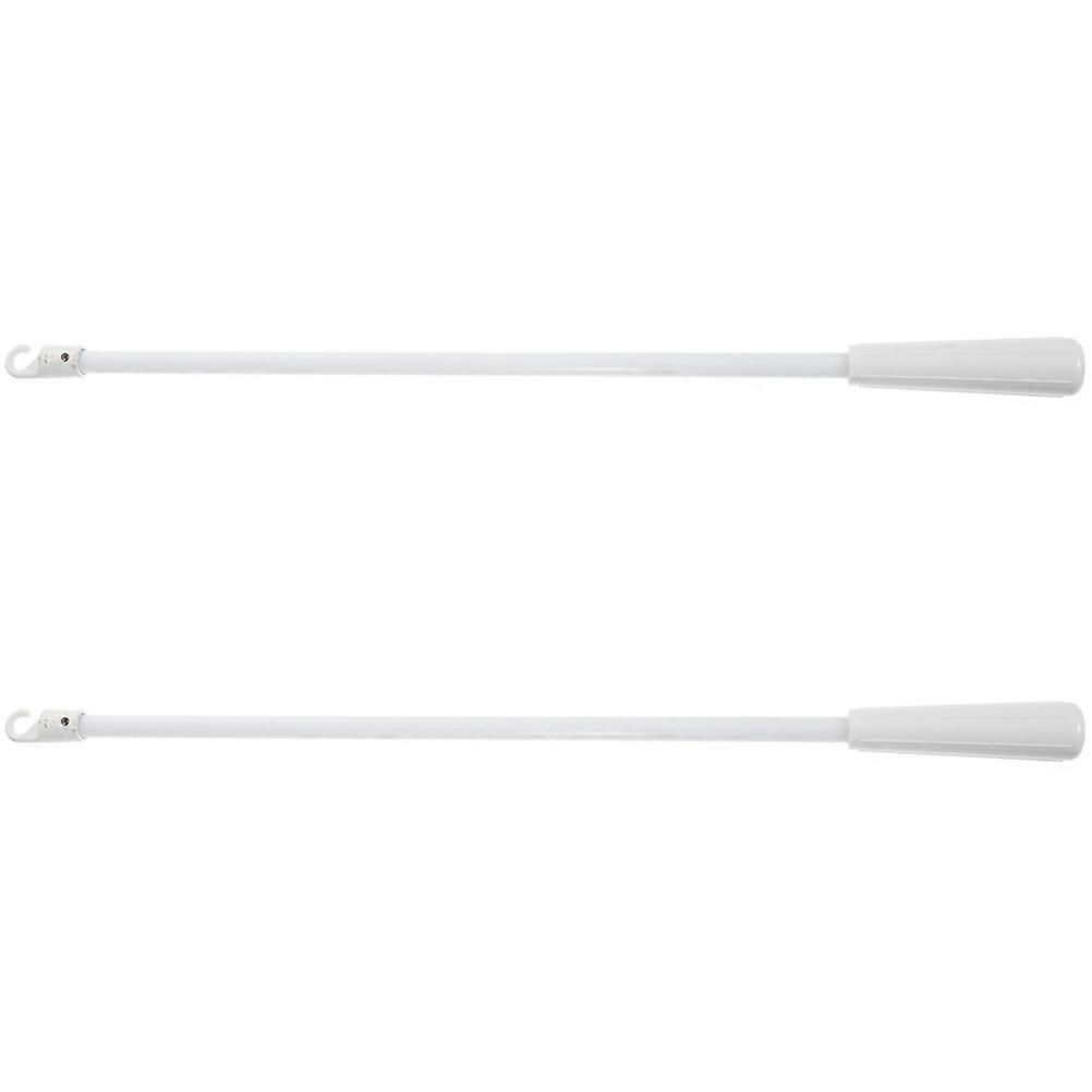 2pcs Fiberglass Vertical Blind Pull Rods with Hook Design – Lightweight Replacement Wand for Home, Office & School Curtains – Universal Fit for