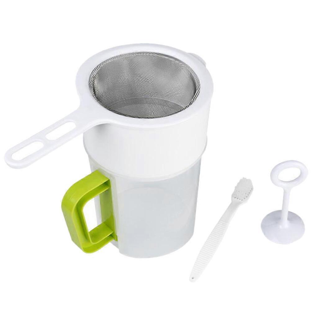 Food Strainer Set with High Capacity Mesh Filter Cup, Heat Resistant Design for Fast Filtering and Enhanced Flavor