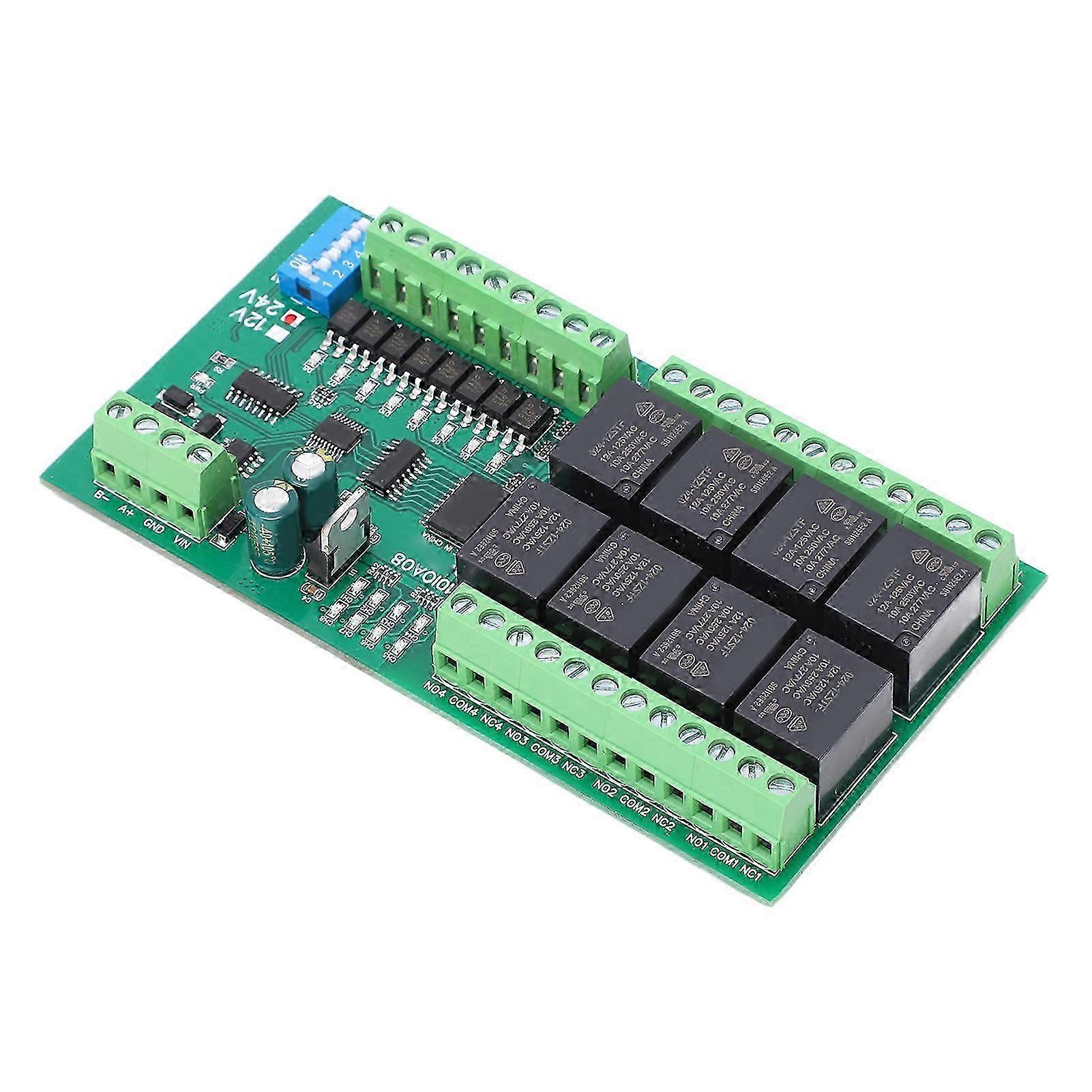 8 Channel Relay Module Quick Response Self Locking RS485 Relay Board ...