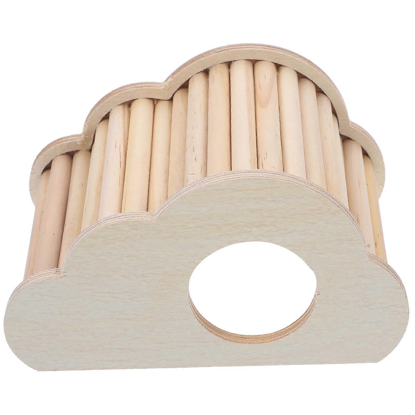 Small Pet Hideout Hamster Hiding House Indoor Use Khaki 16x10cm Sleeping House 1Pcs