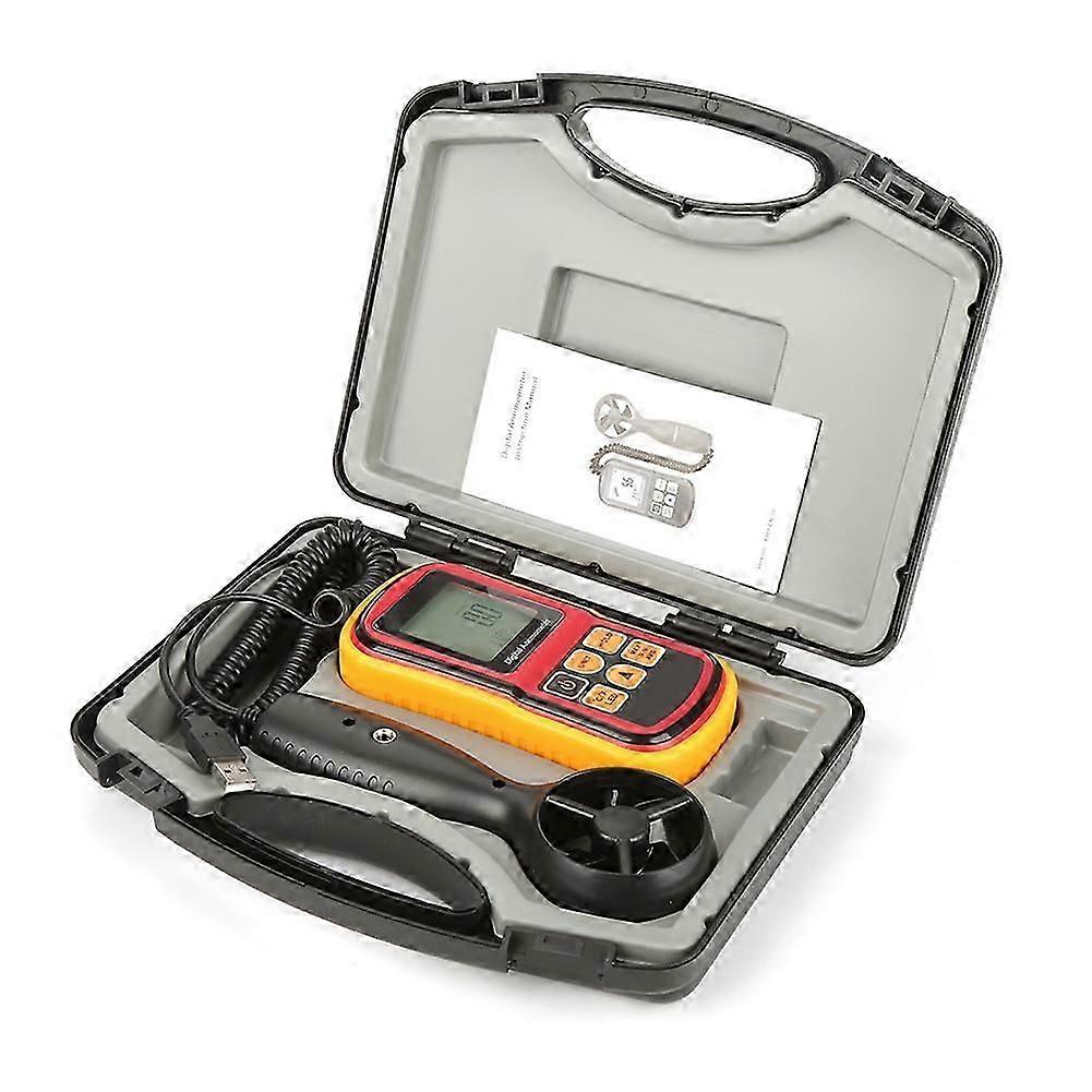 GM8901 Handheld LCD Digital Anemometer Air Speed Tester Wind Velocity Temperature Meter