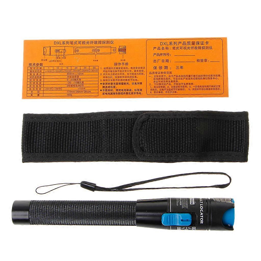Visual fault locator, 1mW red light source, fiber optic cable tester, pen tool