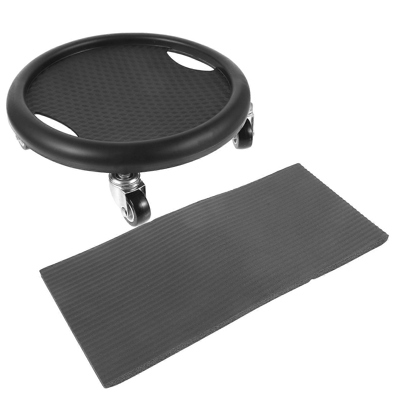 Ab Wheel Roller Abdominal Training Disc and Pad for Women Wide Range of Movement PP Material 1Set