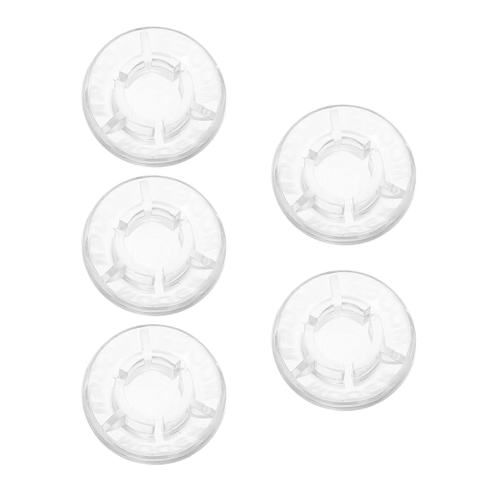 Guitar Effect Caps Transparent Color Electric Guitar Practice Performance 2.5X2.5X0.6CM PC Material Effect Control 5Pcs