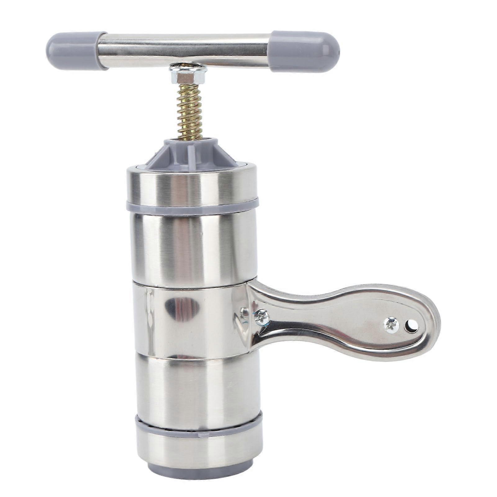 Machine à pâtes en acier inoxydable, machine à pâtes manuelle avec 5 formes de pâtes différentes, presse à pâtes, machine à pâtes pour la cuisine