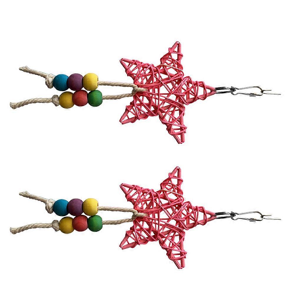 Woven Parrot Chew Hanging Bird Toy for Chewing & Biting Enhances Playtime and Beak Skills for Parrots, Lovebirds and Other Birds
