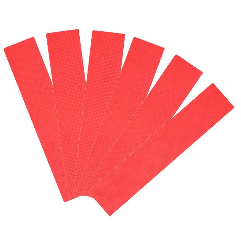 6pcs Flat Court Line Marker Kit for Agility Training – Red Boundary Markers for Soccer, Basketball, Volleyball, Badminton, and Outdoor Team Sports