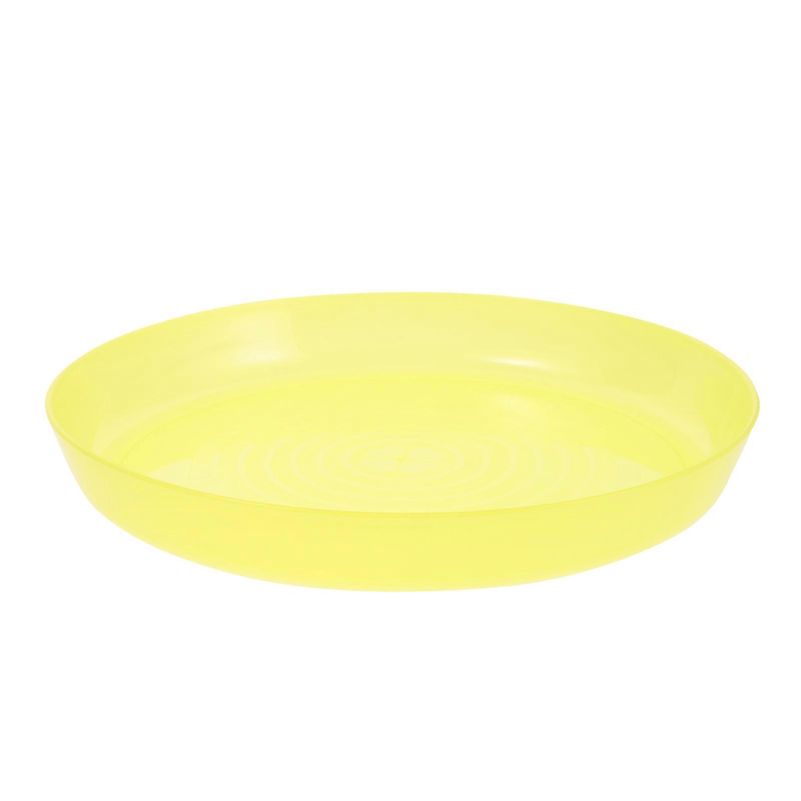 Kids Dinner Plates Reusable Round Light Yellow For Festive Parties Portable 18Cmx18Cmx1.5Cm 1Pack