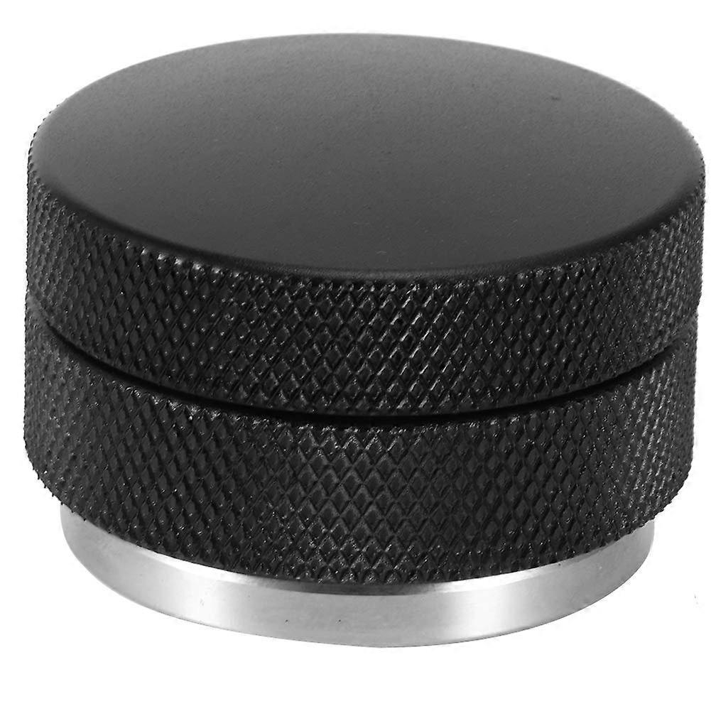 HEIGHTADJUSTABLE COFFEE TAMPER DISTRIBUTER MADE OF STAINLESS STEEL WITH NONSLIP THREAD FOR CAFE OFFICES (58mm thread at the bottom black)