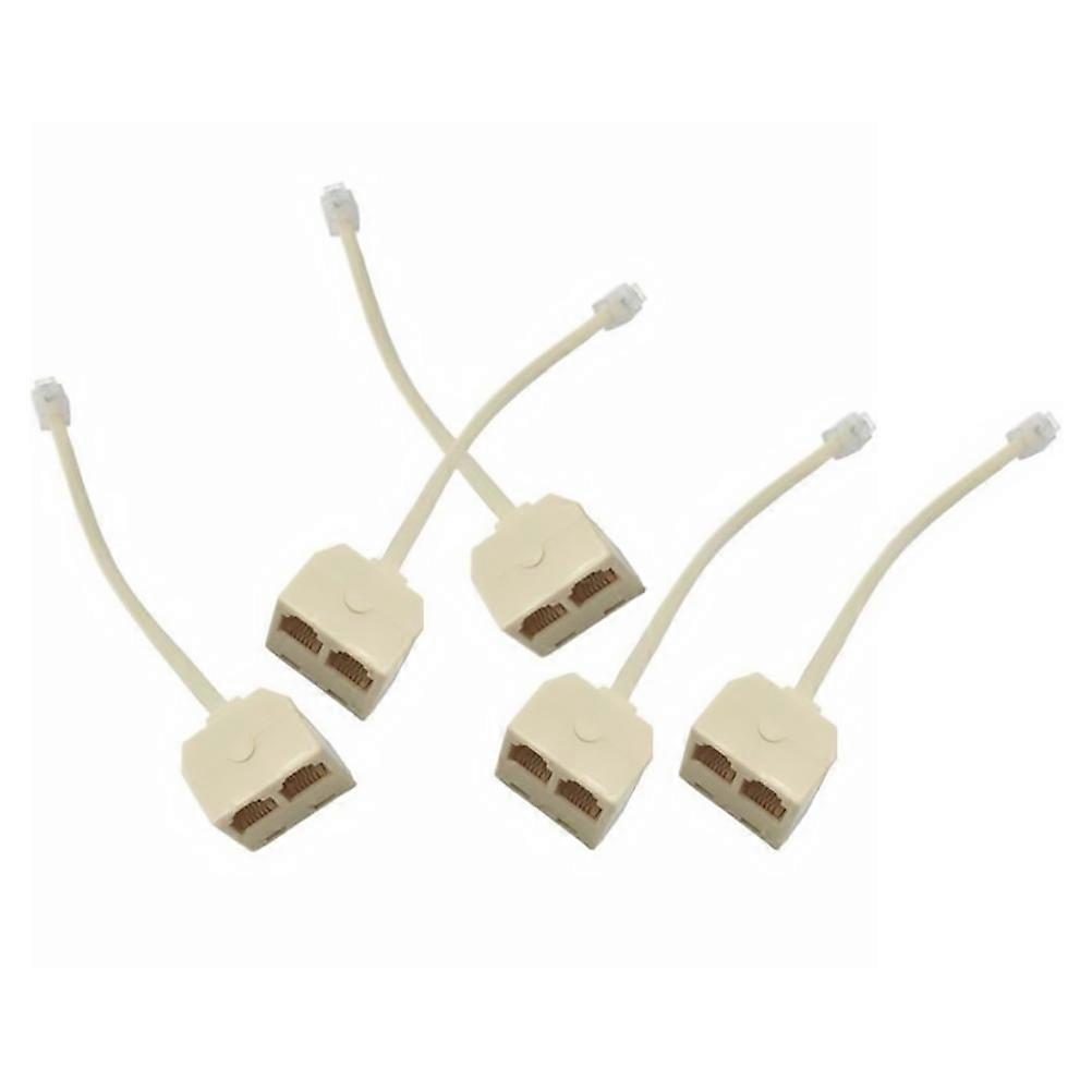The **5pcs Male to Female Telephone Splitter Adapter (Landline Socket Converter)** is a practical accessory designed for use with landline telephone