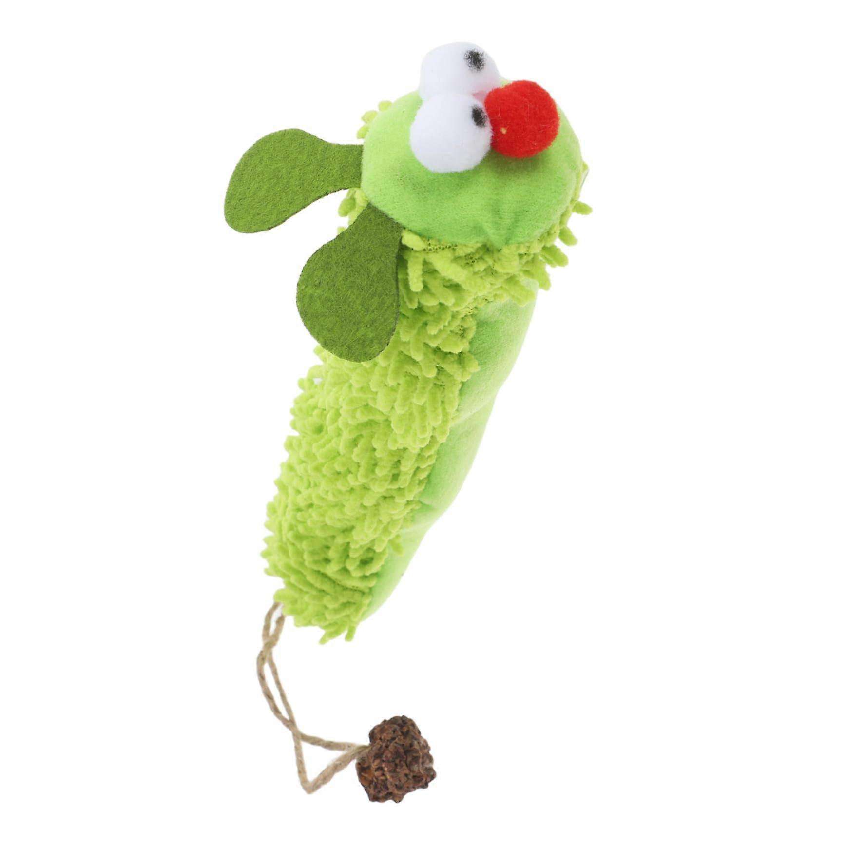 Plush Cat Toy Interactive Chew Toy for Cats Catnip Fish Plush Toy Light Green Soft Material Ideal for Playtime