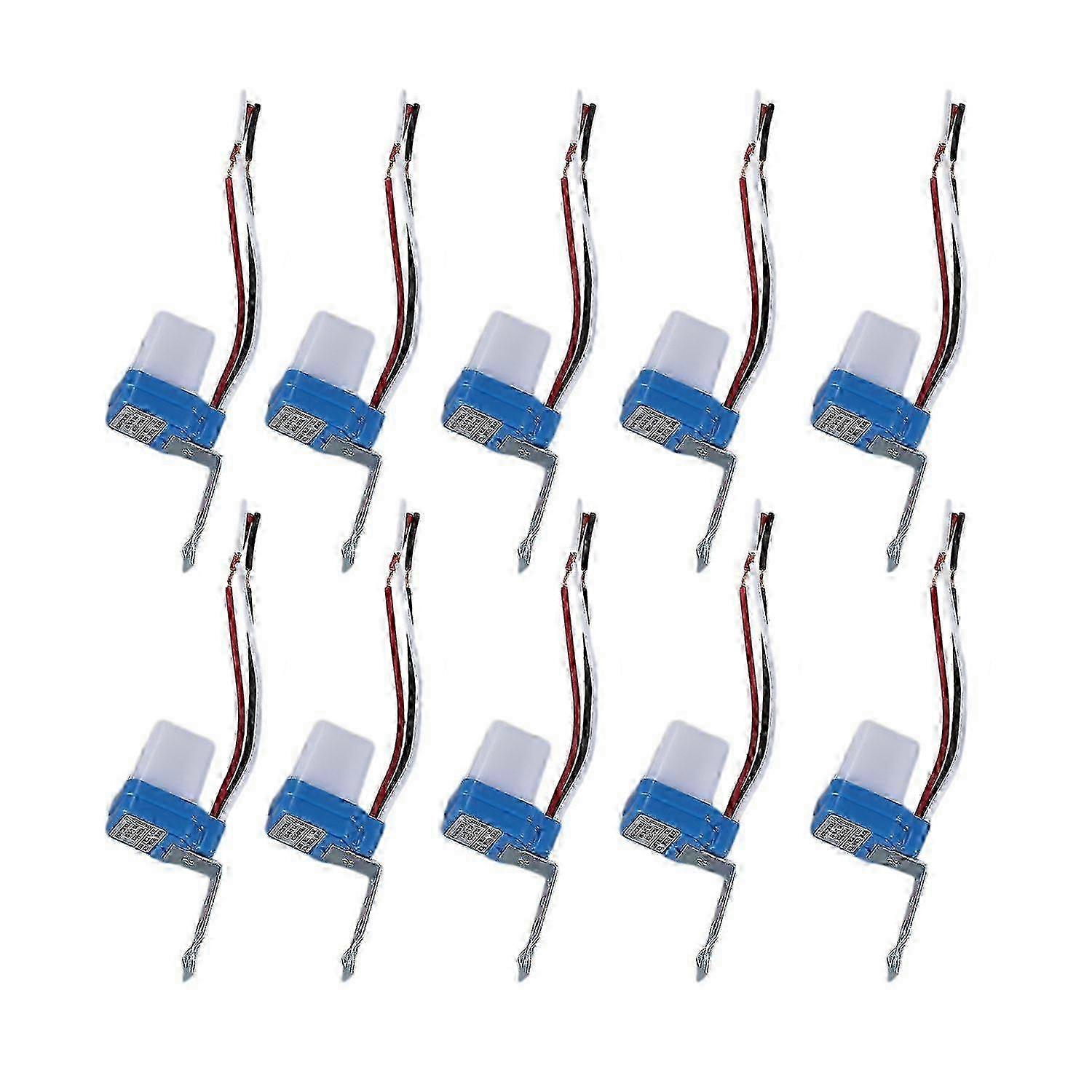 10Pcs Auto On Off Photocell Street Light Photoswitch Sensor Switch AC/DC 12V 10A Suitable for Various Models