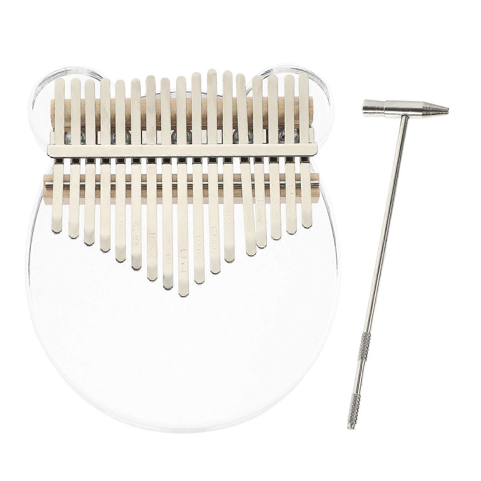 Cartoon Kalimba Thumb Piano Set with Tuning Hammer – Mini Finger Piano for Beginners and Adults – Enhance Musical Talent with Portable Acrylic