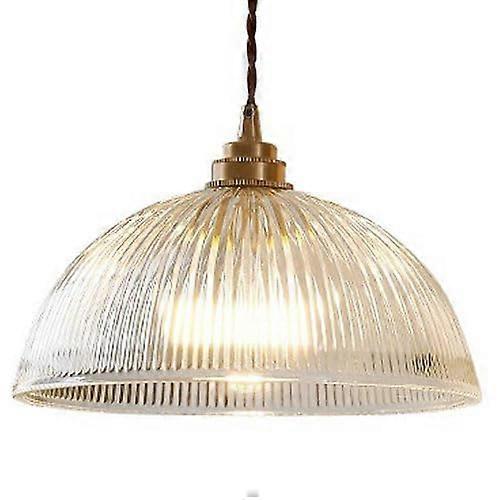 Singlehead chandelier with E27 screw, semiround glass pendant, flushmounted ceiling light