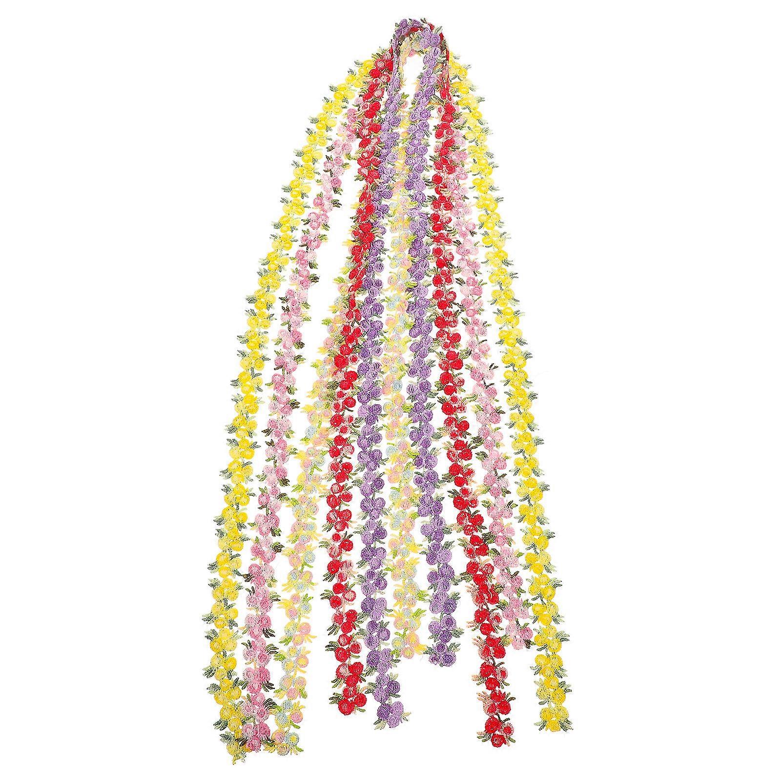 Polyester Trim Sewing Floral Lace Trim Ribbon Yellow Color 5 Sets Headdress Decorative Lace For Crafts
