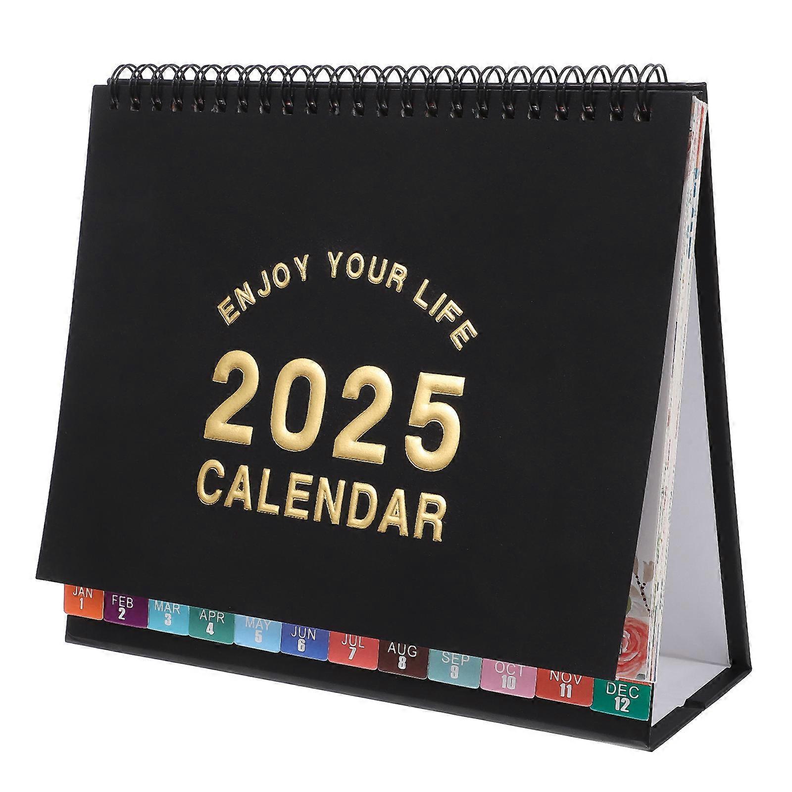 English Desk Calendars Standing Flip Calendar for Decor 2025