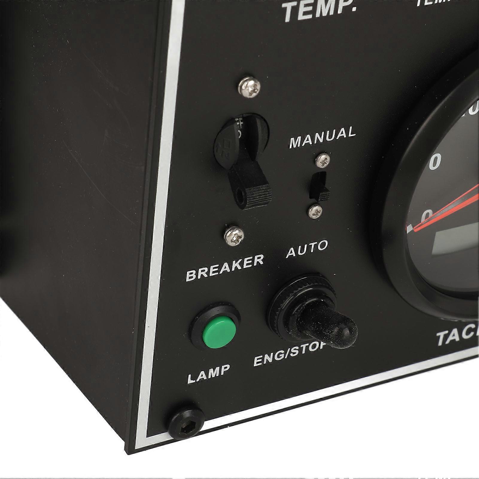 Digital Gauge Cluster Set High Precision Engine Gauge Panel Water Oil Temp Voltage Tachometer for Boat Yacht Car RV Truck