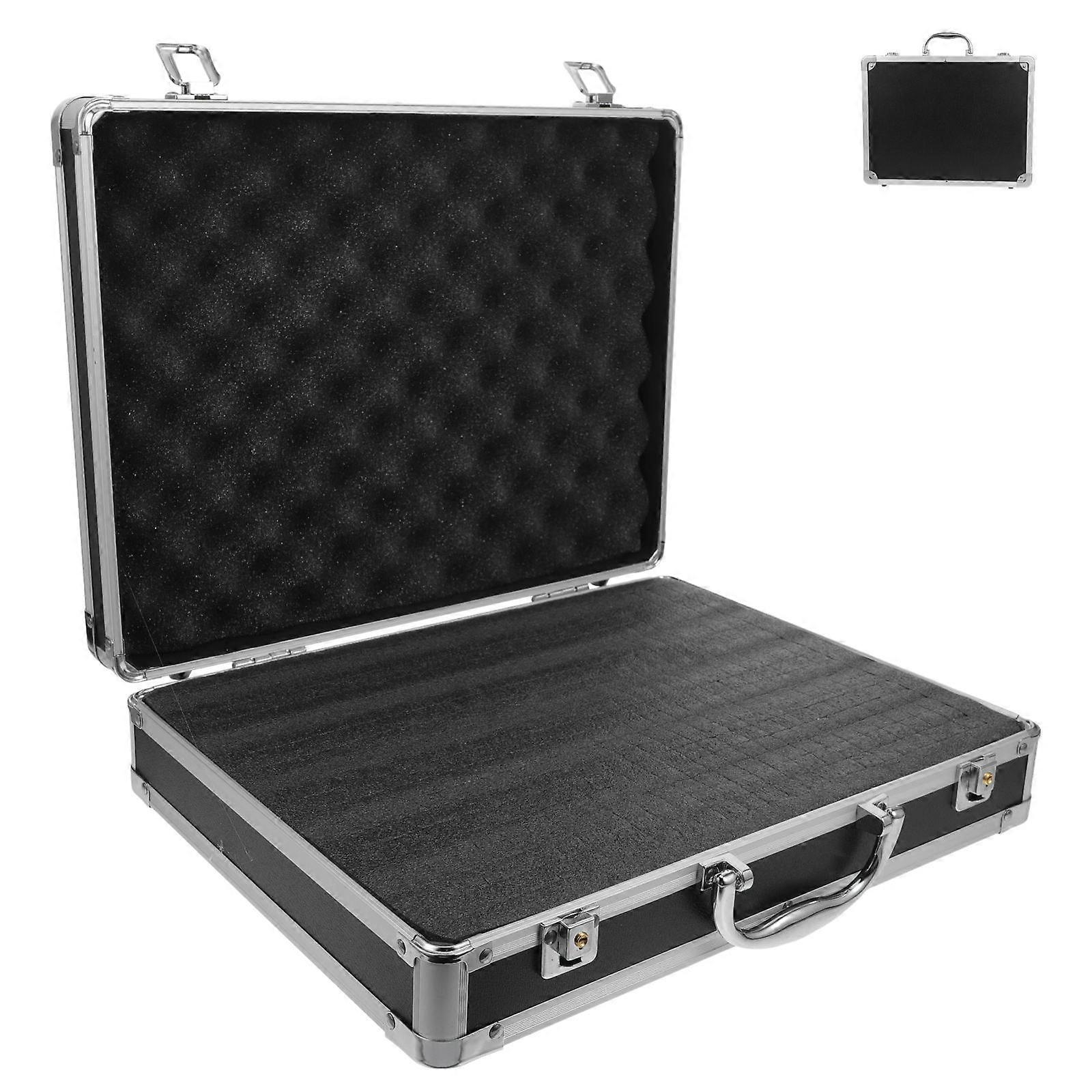 Tool Cases Aluminum Alloy Box Hard Briefcase For Accessories Workplace Use 1Set