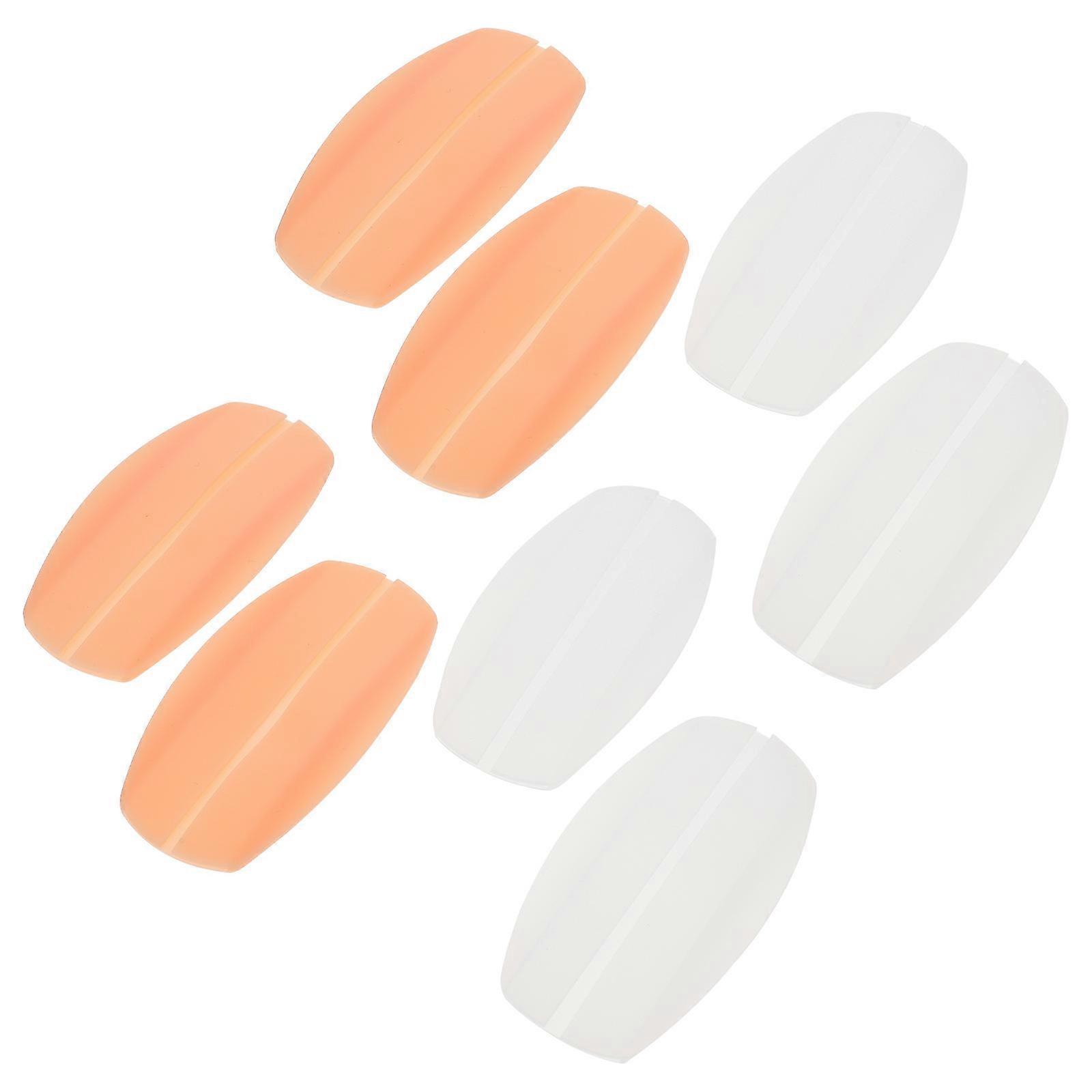 4 Pairs Silicone Shoulder Straps Transparent Shoulder Straps (Assorted Color)