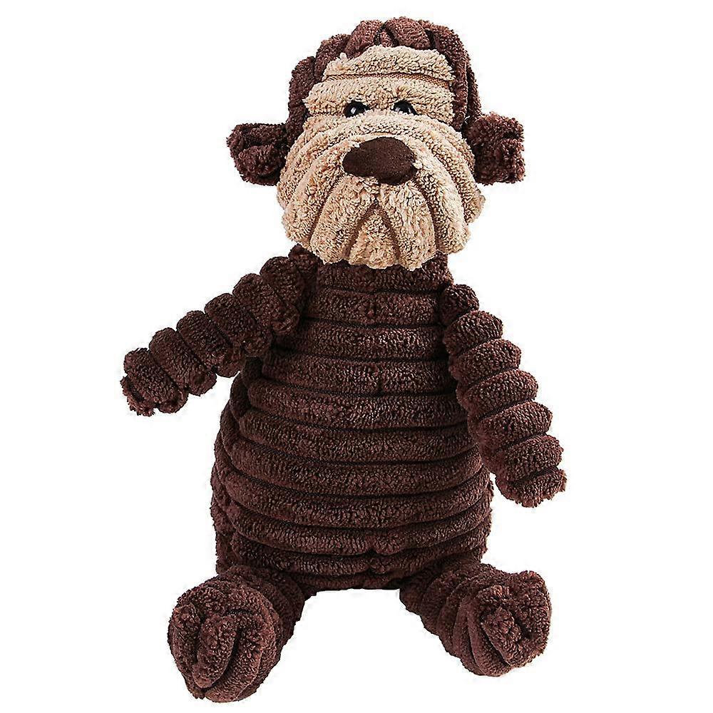Monkey Plush Dog Toy, Squeaky Cuddly Toy for Small Medium Puppies, Soft Material, Durable Dog Chew Toy