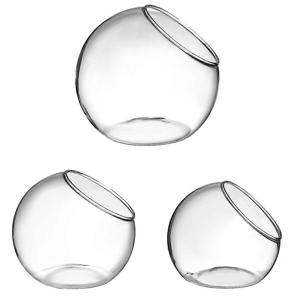 3pcs Glass Terrarium Bottles for Succulents & Plants – Decorative Micro Landscape Planters for Home, Office & DIY Projects