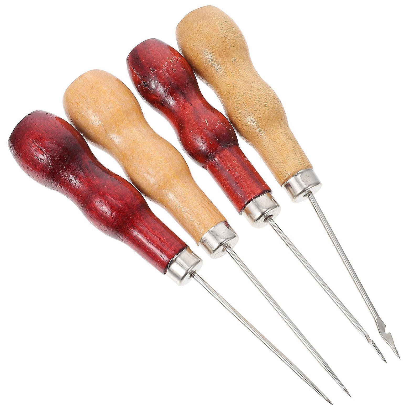 Stitching Awls Handheld Sewing Awl Drilling Sewing Patchwork Assorted Color 13X1.6cm Turning Cloth Corners 12Pcs