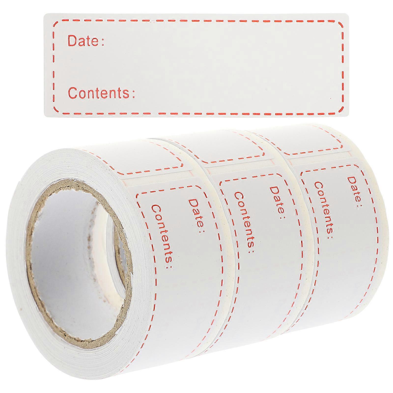 Canning Jar Labels Rectangular Coated Paper .5x2.5cm Recording Food Information 3 Rolls