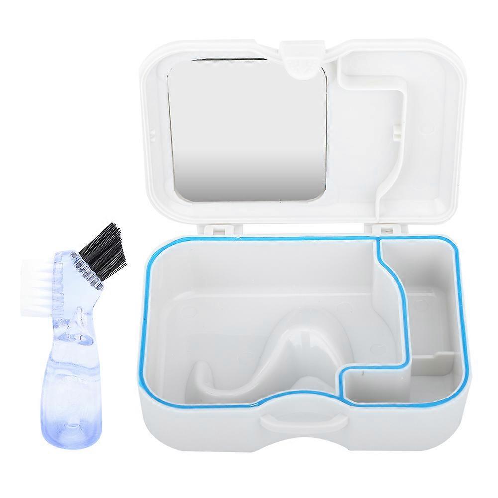 Denture Box Storage Case False Teeth Container Denture Storage Case with Mirror