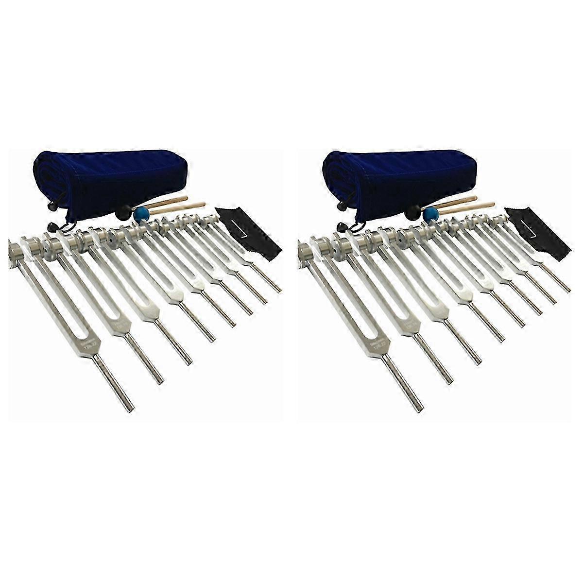 Chakra For Healing, 8 Pieces Silver Chakra Tuning Fork For Meditation