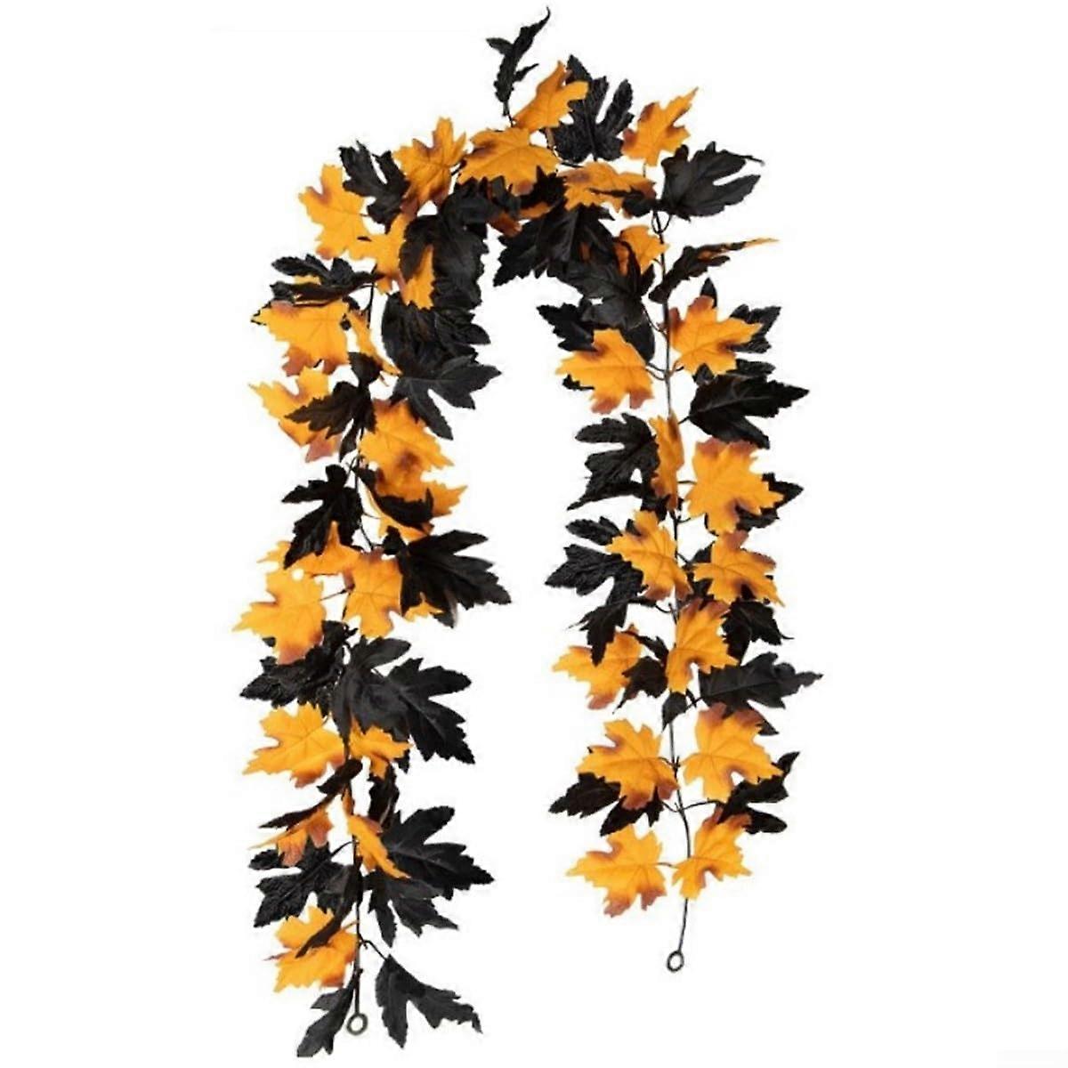 Transformative Black Maple Leaf Hanging Vines for Fascinating Holiday Displays (A)