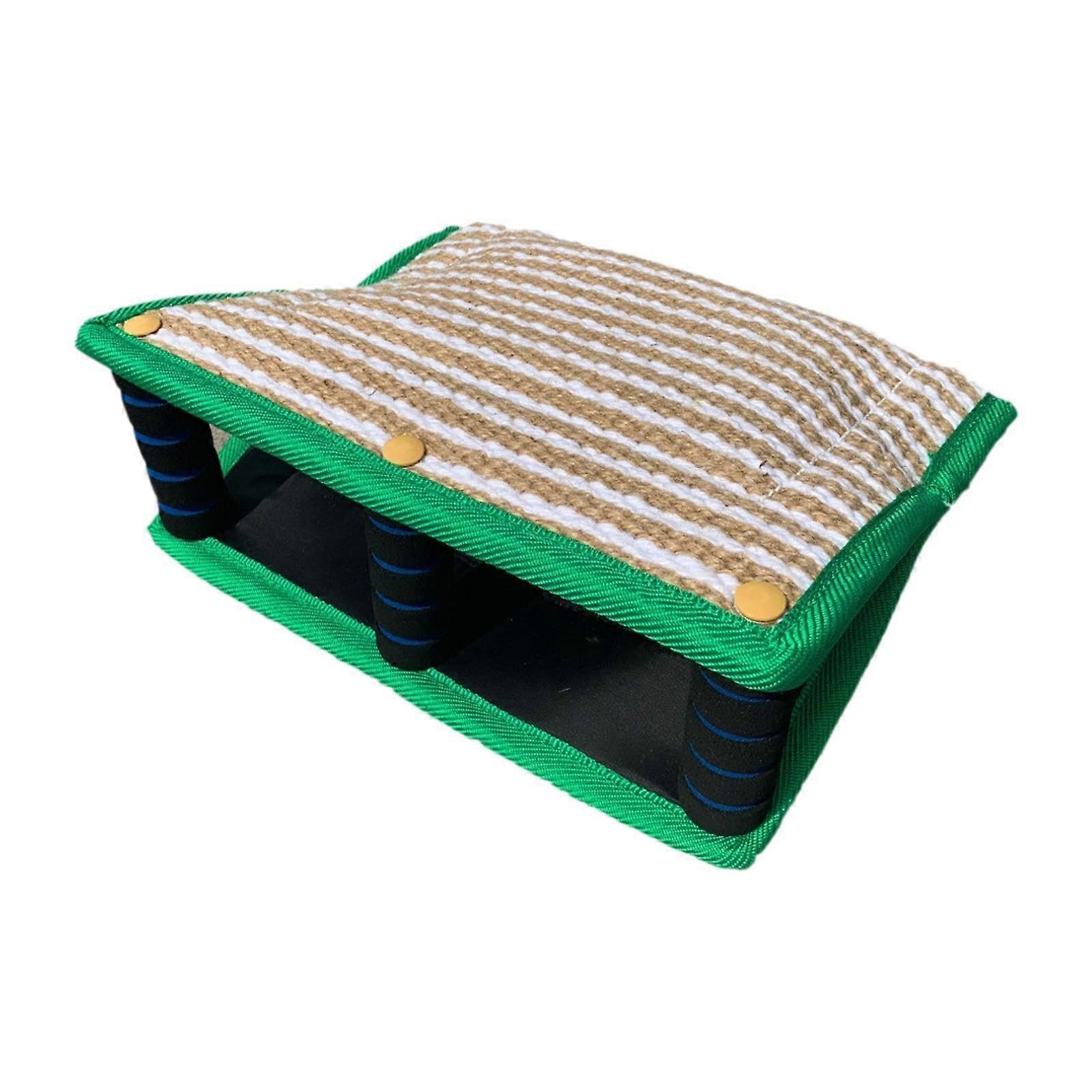 Dog Bite Pillow Training Sleeve Jute Interactive Toy For Hounds Green