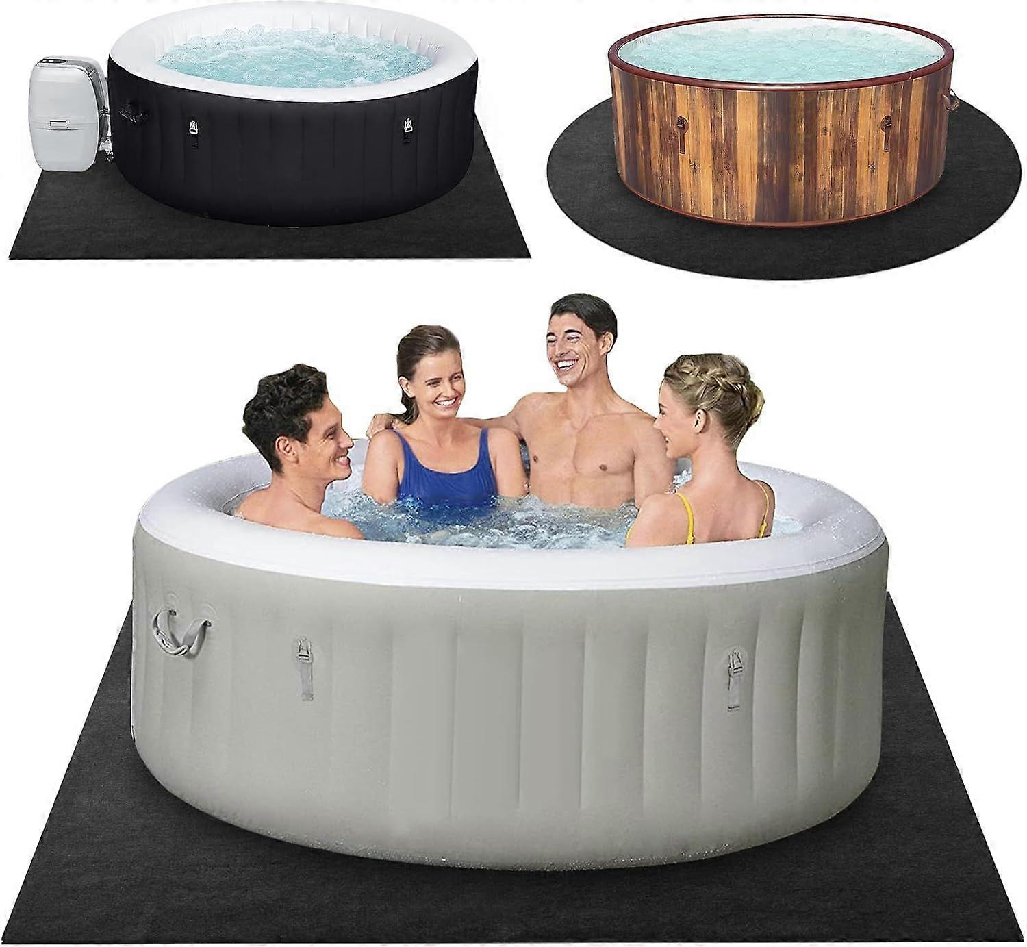 2025年最新モデル80 * 80インチホットタブマット、インフレータブルホットタブパッド屋外