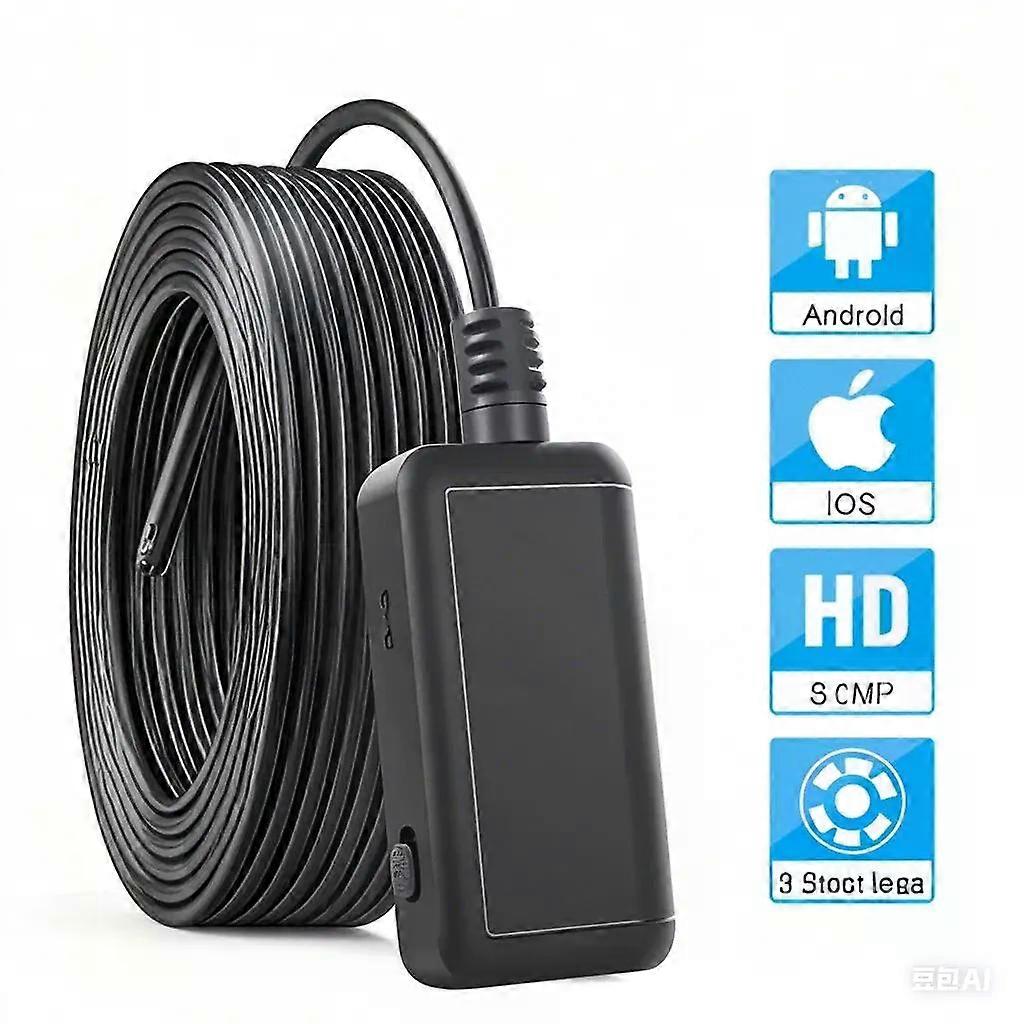 DDCAMERA WIFI Endoscope 55mm WIFI Industrial Borescope with 6 LED Waterproof IP67 Inspection Camera for Android & iOS