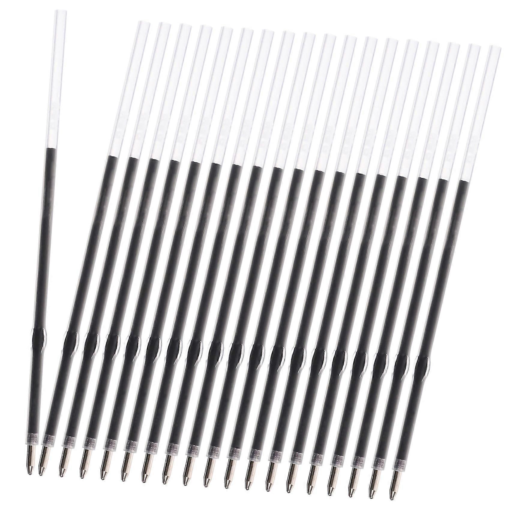 Pack of 100 Pen Refills for Ballpoint and Gel Pens, Refillable Writing Utensils, Office Use, Standard Size, Black Ink
