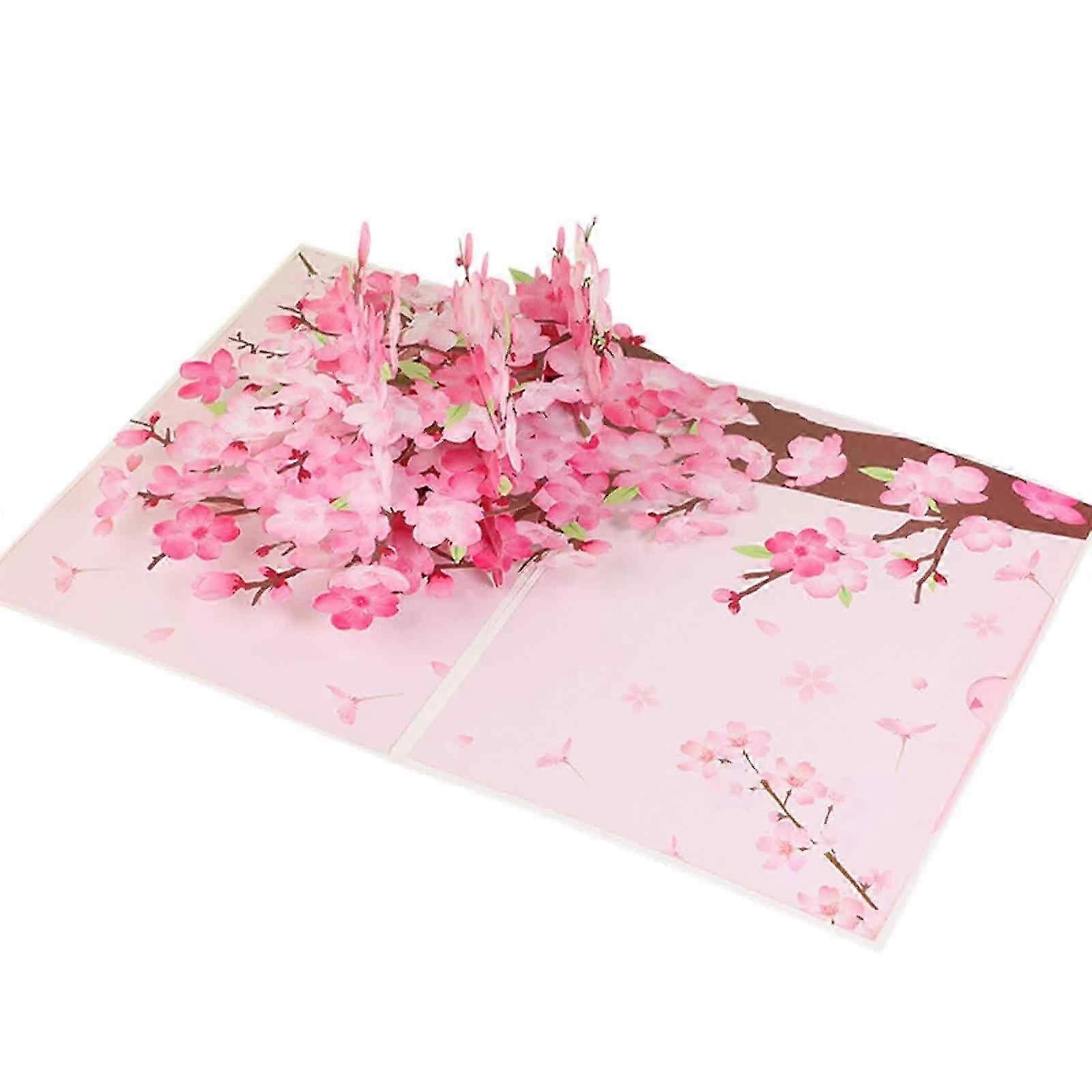 3D Cherry Blossom Greeting Card
