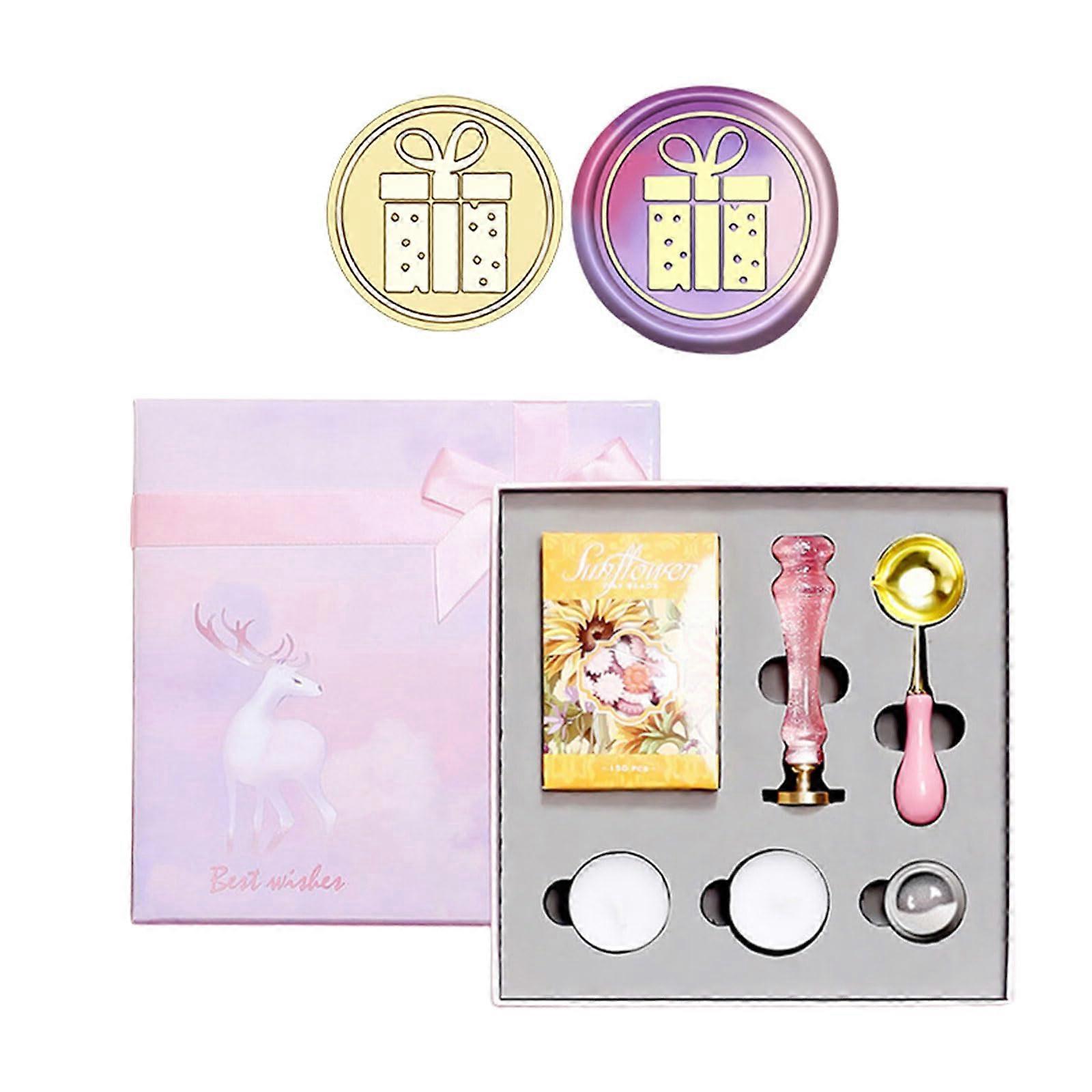 Invitation Stamp Set with Sealing Wax and Pearls for Envelopes, Including Various Colors and Styles