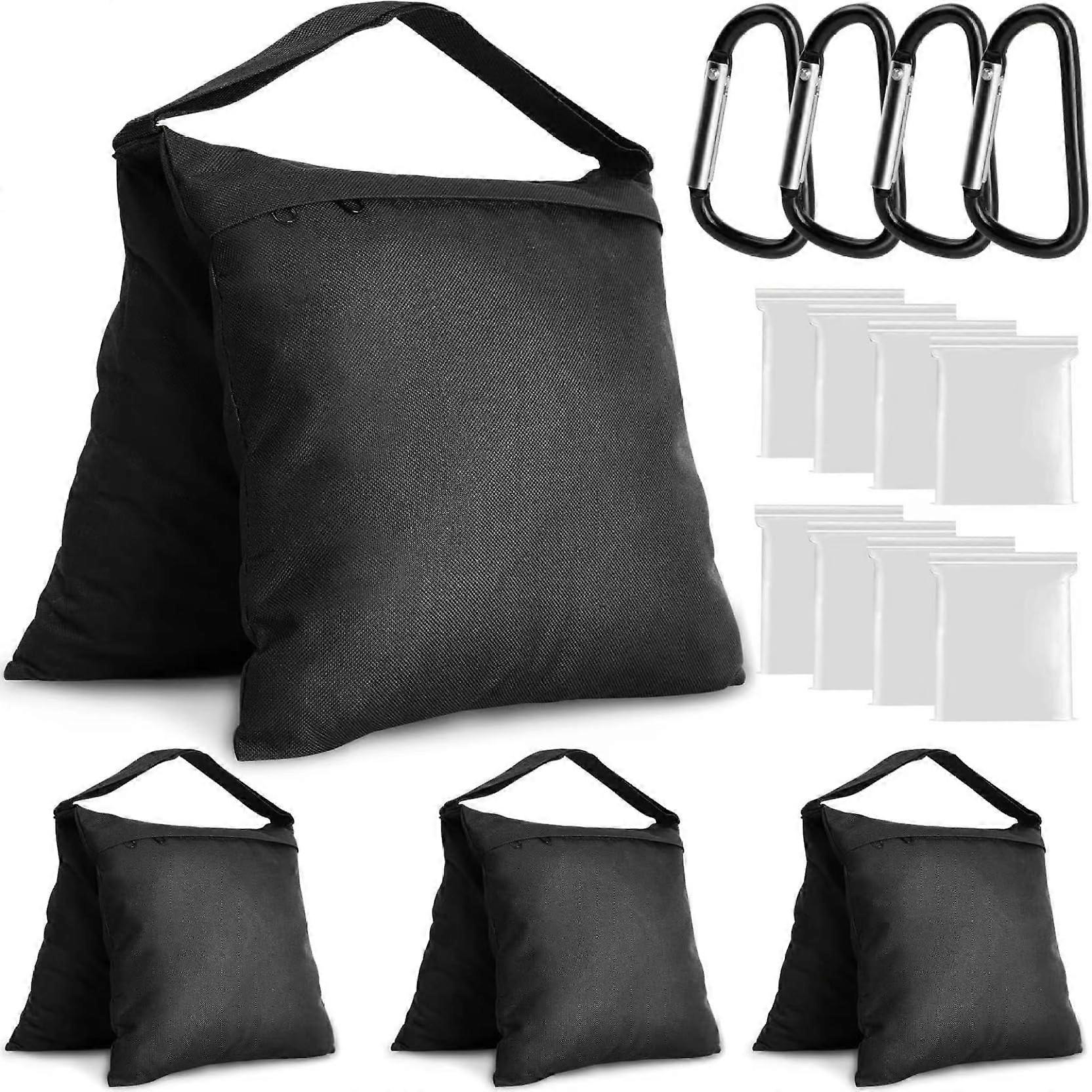 Set of 4 Heavy Duty Sand Bags for Canopy, Tent and Tripod Weights, Portable Lightweight Stand Photography Sandbags with Handle for Outdoor Use