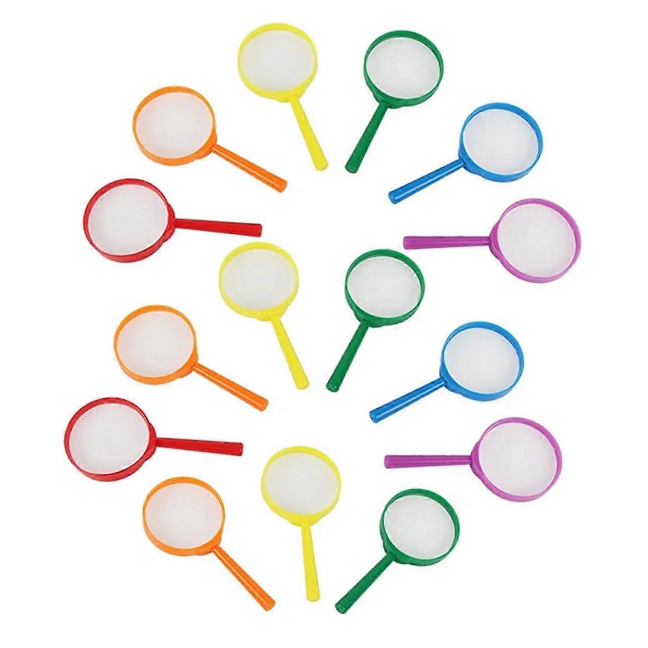 Handheld Magnifying Glasses 15-Piece Set For Boys Colored Magnifiers For Science Parties